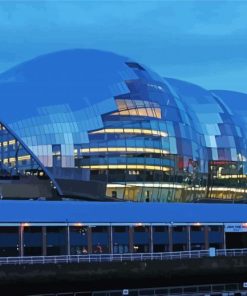 Sage Gateshead Building At Night Paint By Numbers