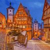 Snow In Rothenburg Germany Paint By Numbers