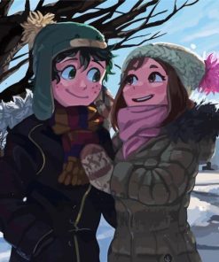 Snow Date Couple Paint By Numbers