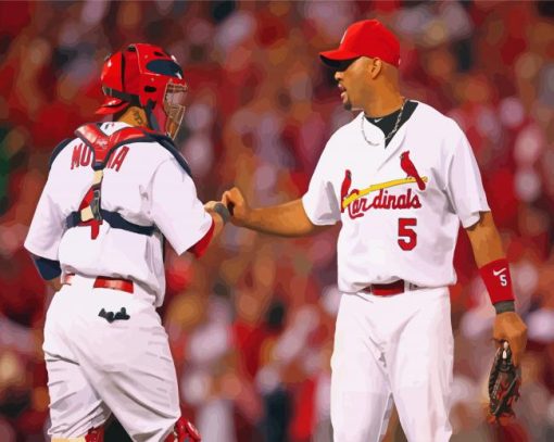 St Louis Cardinals Molina And Pujols Paint By Numbers