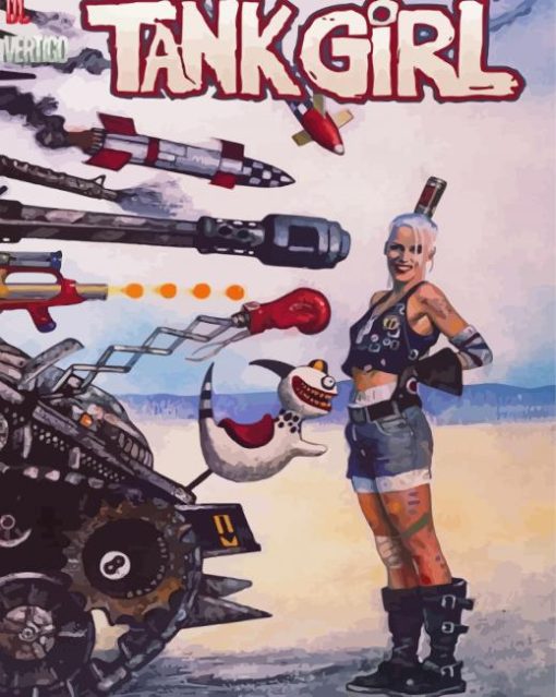 Tank Girl Movie Poster Paint By Numbers