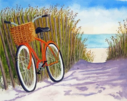 The Beach Bike Paint By Numbers