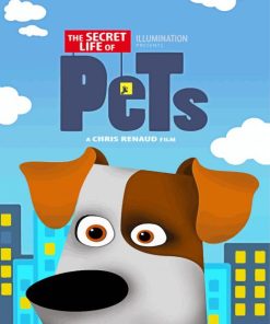 The Secret Life Of Pets Animated Movie Poster Paint By Numbers