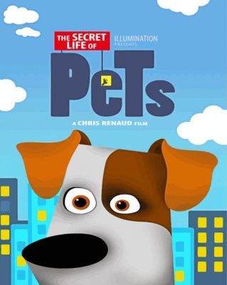 The Secret Life Of Pets Animated Movie Poster Paint By Numbers