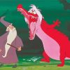 The Sword In The Stone Merlin Wizard And Dragon Paint By Numbers