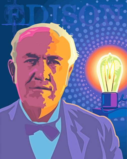 Thomas Edison Illustration Paint By Numbers