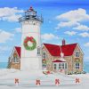 Winter Merry Christmas Lighthouse Paint By Numbers