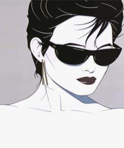 Woman With Glasses By Patrick Nagel Paint By Numbers