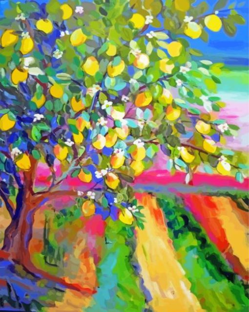 Yellow Lemon Tree Art Paint By Numbers