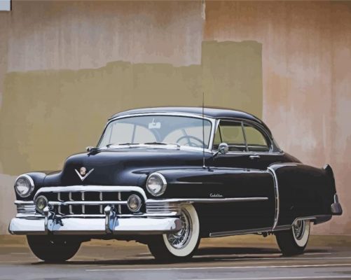 Black 1950s Cadillac Paint By Numbers