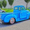 Blue Classic Chevy Truck Paint By Numbers