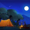 Calm Night Camping Paint By Numbers