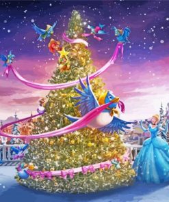 Cinderella Disney Christmas Paint By Numbers