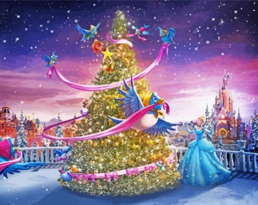 Cinderella Disney Christmas Paint By Numbers