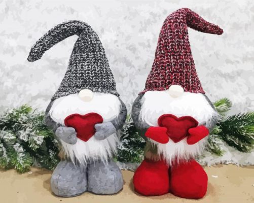 Couple Gnomes Valentine Paint By Numbers