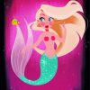 Cute Blonde Mermaid Paint By Numbers