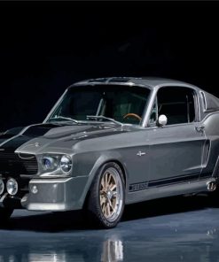 Grey Shelby Mustang Paint By Numbers