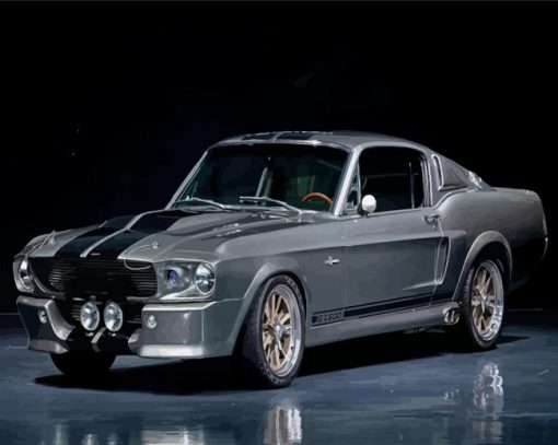 Grey Shelby Mustang Paint By Numbers