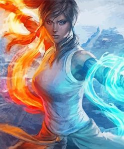 Korra Water And Fire Anime Paint By Numbers