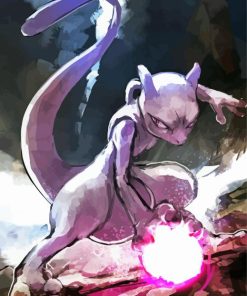 Mewtwo Pokémon Art Paint By Numbers