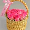 Pink Basket Of Roses Paint By Numbers