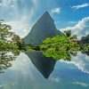 Pitons Saint Lucia Reflection Paint By Numbers