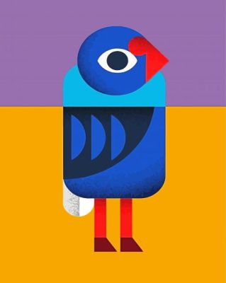 Pukeko Bird Illustration Art Paint By Numbers