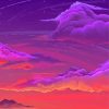 Purple Cloud Paint By Numbers