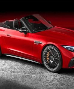 Red Mercedes Sl Paint By Numbers