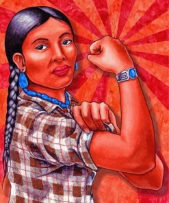 Strong Native Woman Paint By Numbers