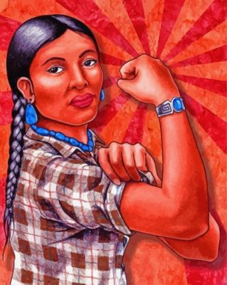 Strong Native Woman Paint By Numbers