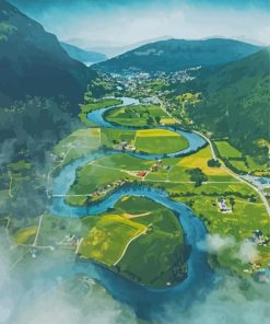 Stryn Norway Stryneelva River Paint By Numbers