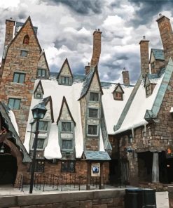 Vintage Hogsmeade Buildings Paint By Numbers