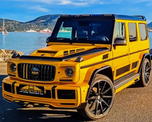 Yellow G Wagon Paint By Numbers