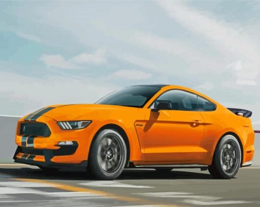 Yellow Shelby Gt 350 Paint By Numbers