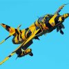 Yellow And Black Hawker Hunter Paint By Numbers