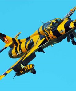 Yellow And Black Hawker Hunter Paint By Numbers