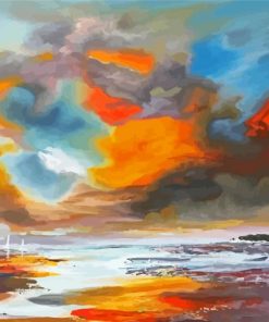 Abstract Stormy Sky Paint By Numbers