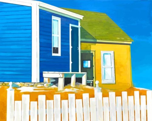 Aesthetic Yellow House Paint By Numbers