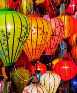 Asian Lanterns Paint By Numbers