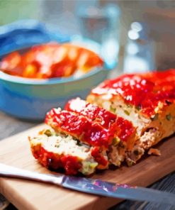 Baked Meatloaf With Sauce Paint By Numbers