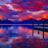 Beautiful Sunset In Lake McDonald Paint By Numbers