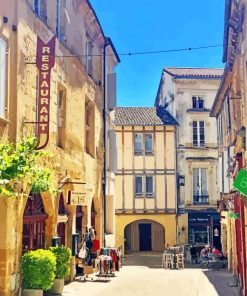 Bergerac Town Alleys Paint By Numbers