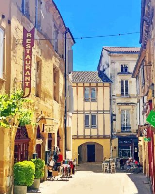 Bergerac Town Alleys Paint By Numbers