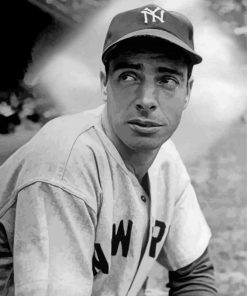 Black And White Joe DiMaggio Baseball Player Paint By Numbers