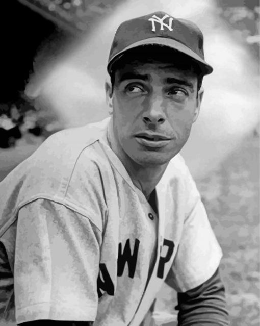 Black And White Joe DiMaggio Baseball Player Paint By Numbers