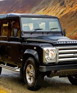 Black Land Rover Defender Car Paint By Numbers