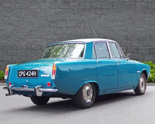 Blue Rover P6 Car Paint By Numbers