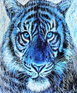 Blue Tiger Animal Paint By Numbers