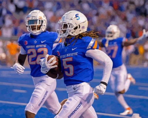 Boise State Broncos Footballers Paint By Numbers